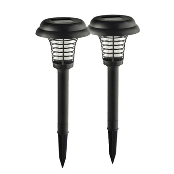 Brookstone Solar-Powered ABS Plastic Bug Zapper & Pathway Lights - 2 Pack